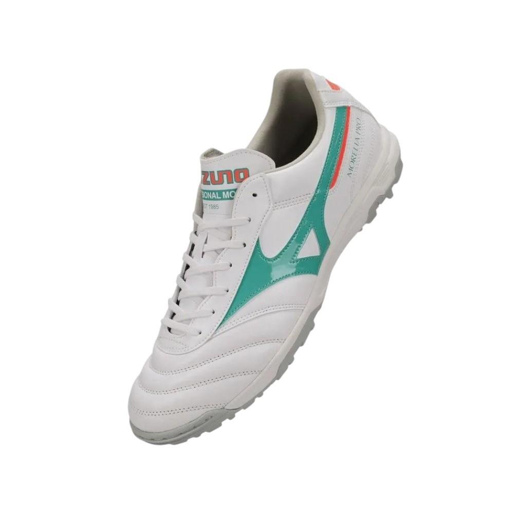Chuteira Society Mizuno Morelia II Pro Branco/Laranja 6