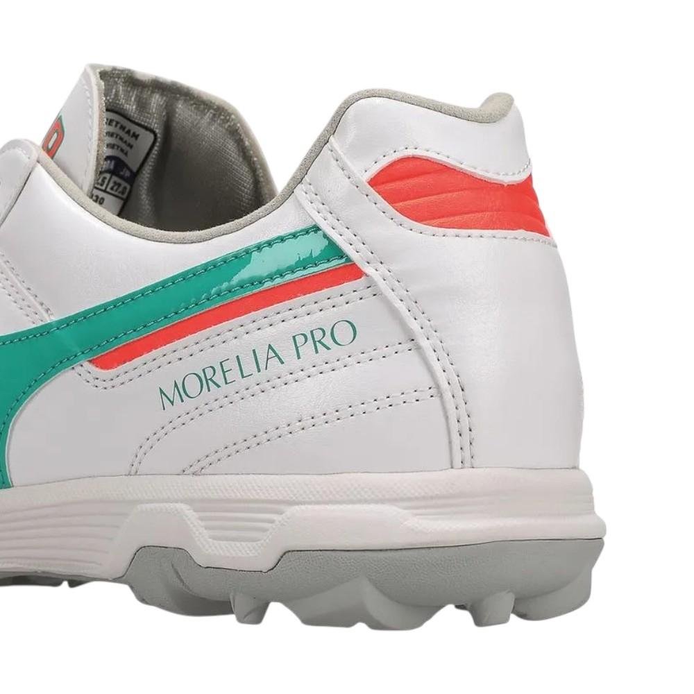 Chuteira Society Mizuno Morelia II Pro Branco/Laranja 8