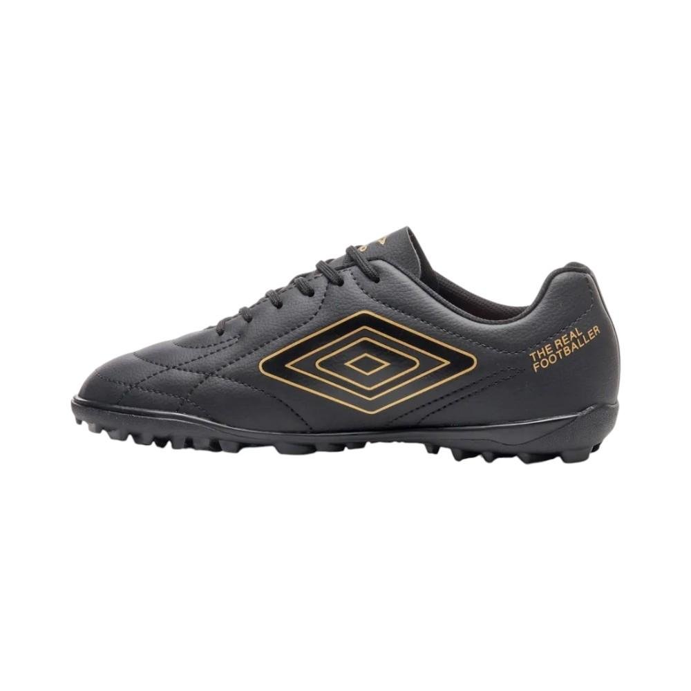 Chuteira Society Umbro Class Footballer Preto/Dourado 2