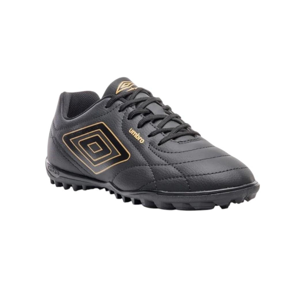 Chuteira Society Umbro Class Footballer Preto/Dourado 3