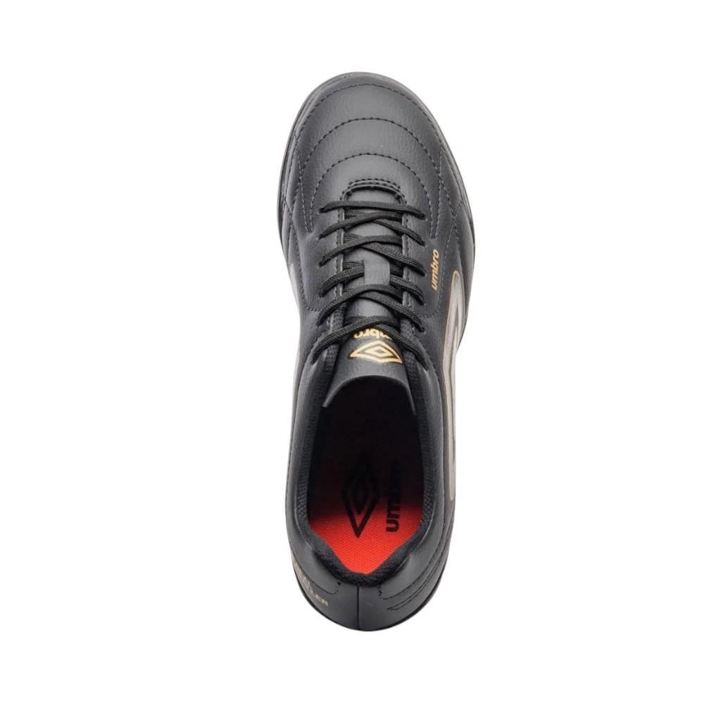 Chuteira Society Umbro Class Footballer Preto/Dourado 4