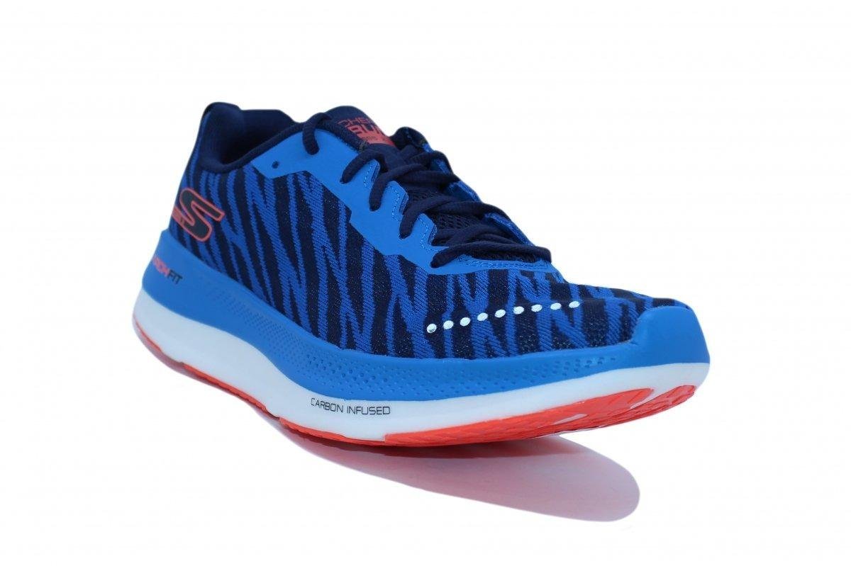 Tênis Skechers Go Run Razor Excess 2 Azul/Laranja 2