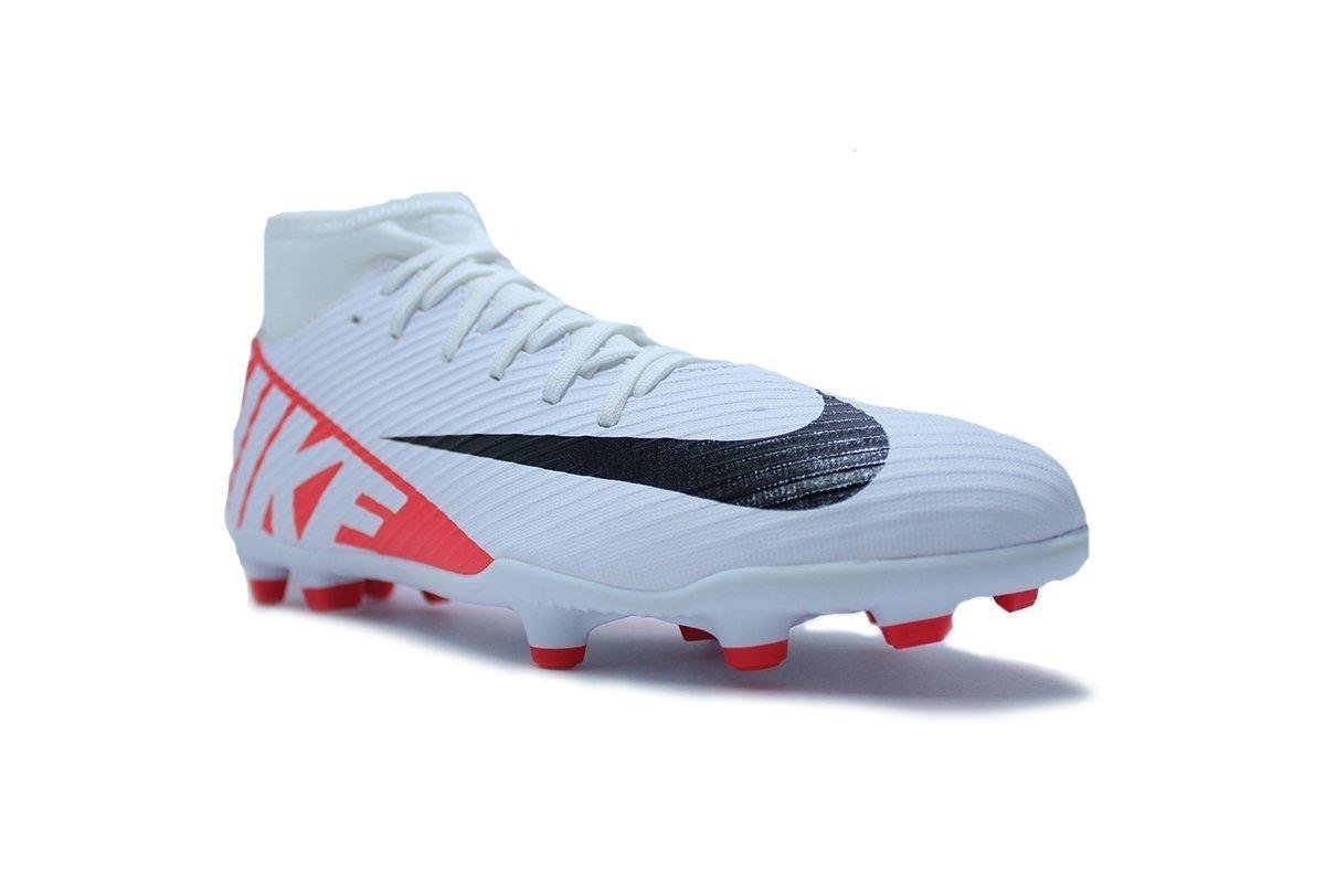 Chuteira campo Nike Superfly 9 Club - unissex - branco e vermelho Branco/Vermelho 2