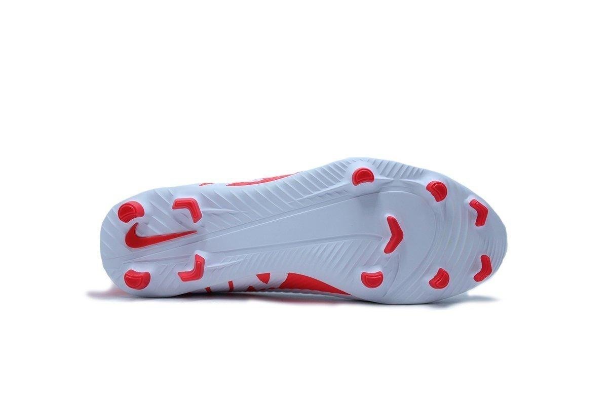 Chuteira campo Nike Superfly 9 Club - unissex - branco e vermelho Branco/Vermelho 4