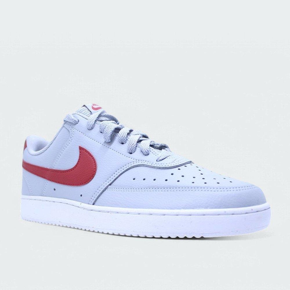 Tênis Nike Court Vision Low Next Nature Cinza/Vermelho 2