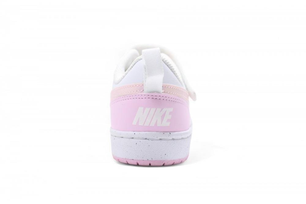 Tenis Nike Court Borough Low Recraft Bpv infantil - feminino - branco e rosa Branco/Rosa 3