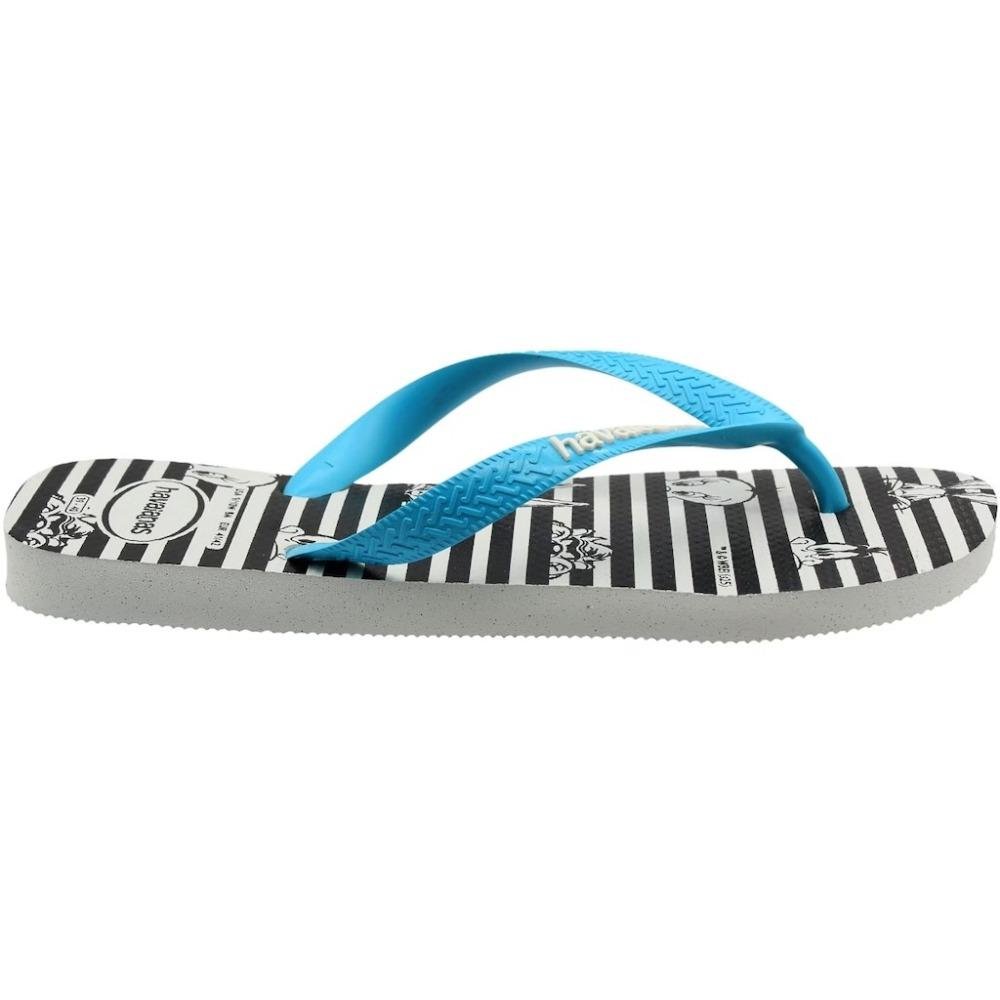 Chinelo Havaianas Top Warner Logo Azul/Preto 2