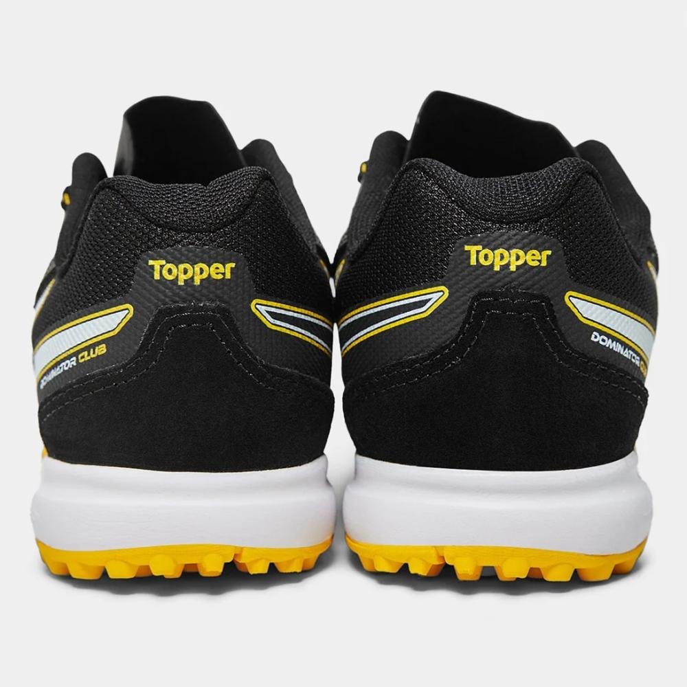 Chuteira Society Topper Dominator Club VI Preto/Dourado 3