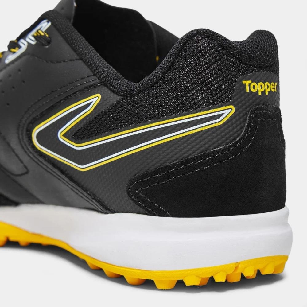 Chuteira Society Topper Dominator Club VI Preto/Dourado 9