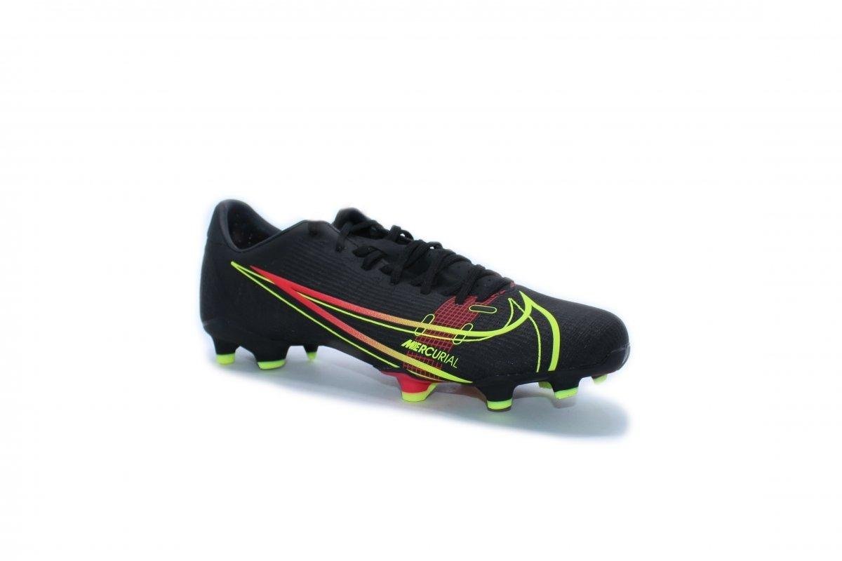 Chuteira Campo Nike Mercurial Vapor 14 Academy Preto/Verde 2