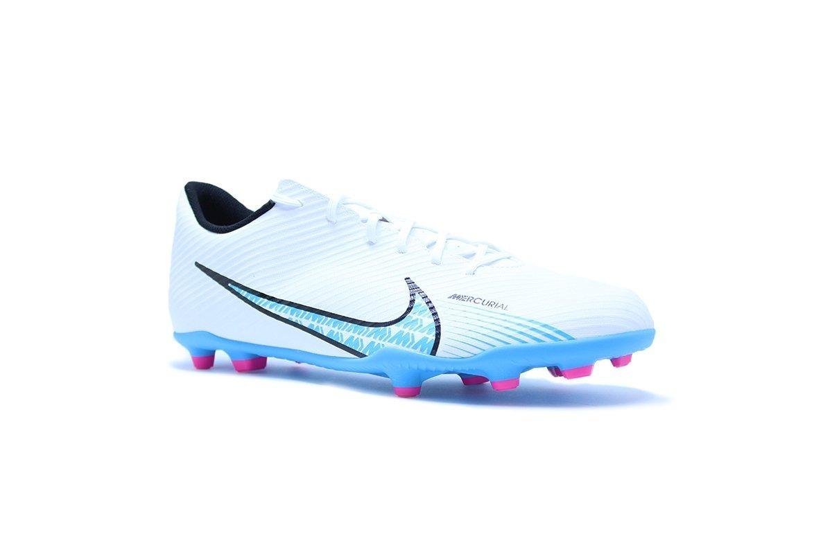 Chuteira Campo Nike Mercurial Vapor 15 Club Branco/Azul 2