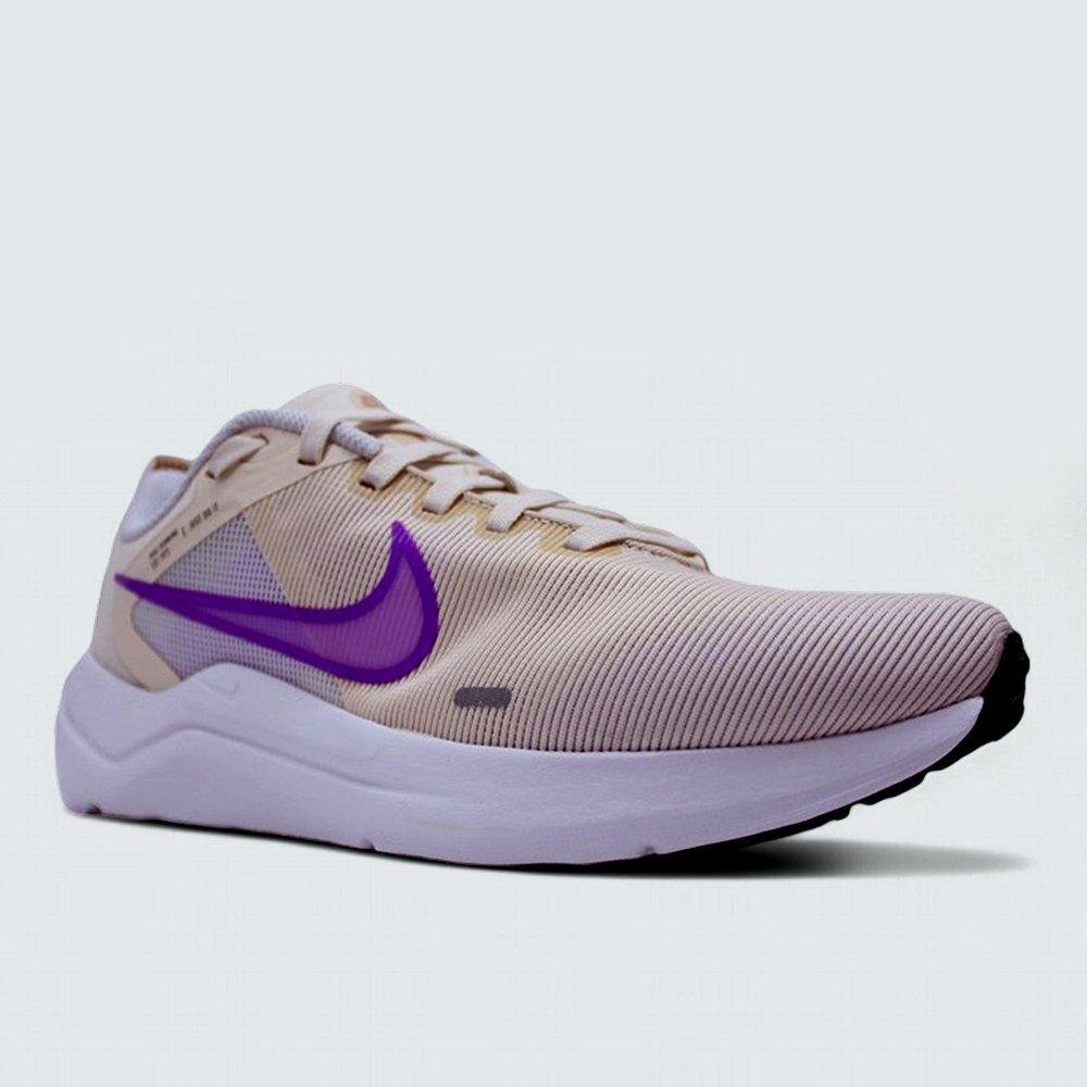 Tênis Nike Downshifter 12 Bege/Roxo 2
