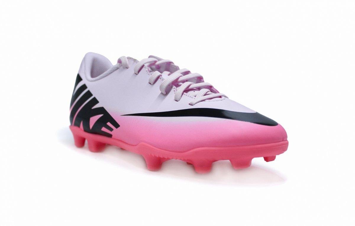 Chuteira Campo Nike Jr Vapor 15 Club Rosa 2
