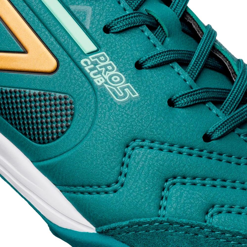 Chuteira Society Umbro Pro 5 Bump Club Verde/Dourado 2