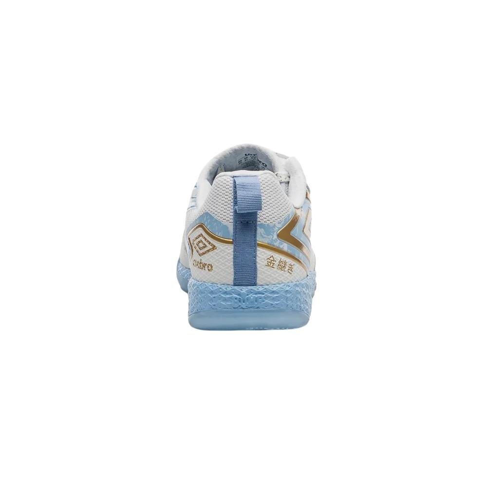 Chuteira Futsal Umbro Pro 5 Bump Kintsugi Branco/Dourado 7