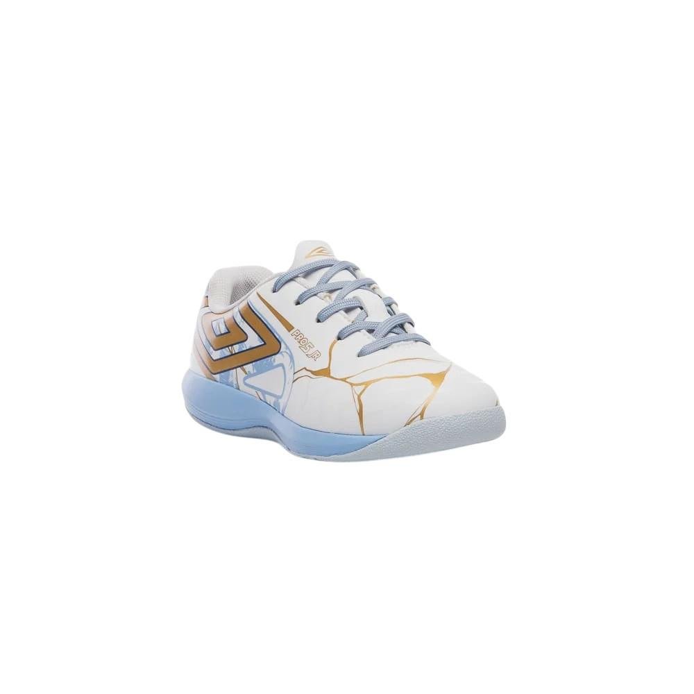 Chuteira Futsal Umbro Pro 5 Bump Kintsugi Branco/Dourado 2