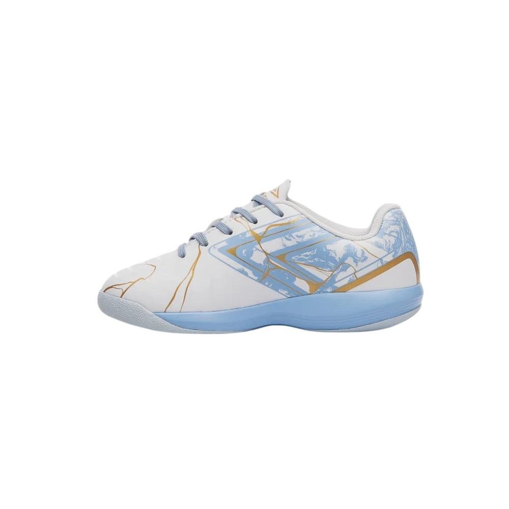 Chuteira Futsal Umbro Pro 5 Bump Kintsugi Branco/Dourado 3