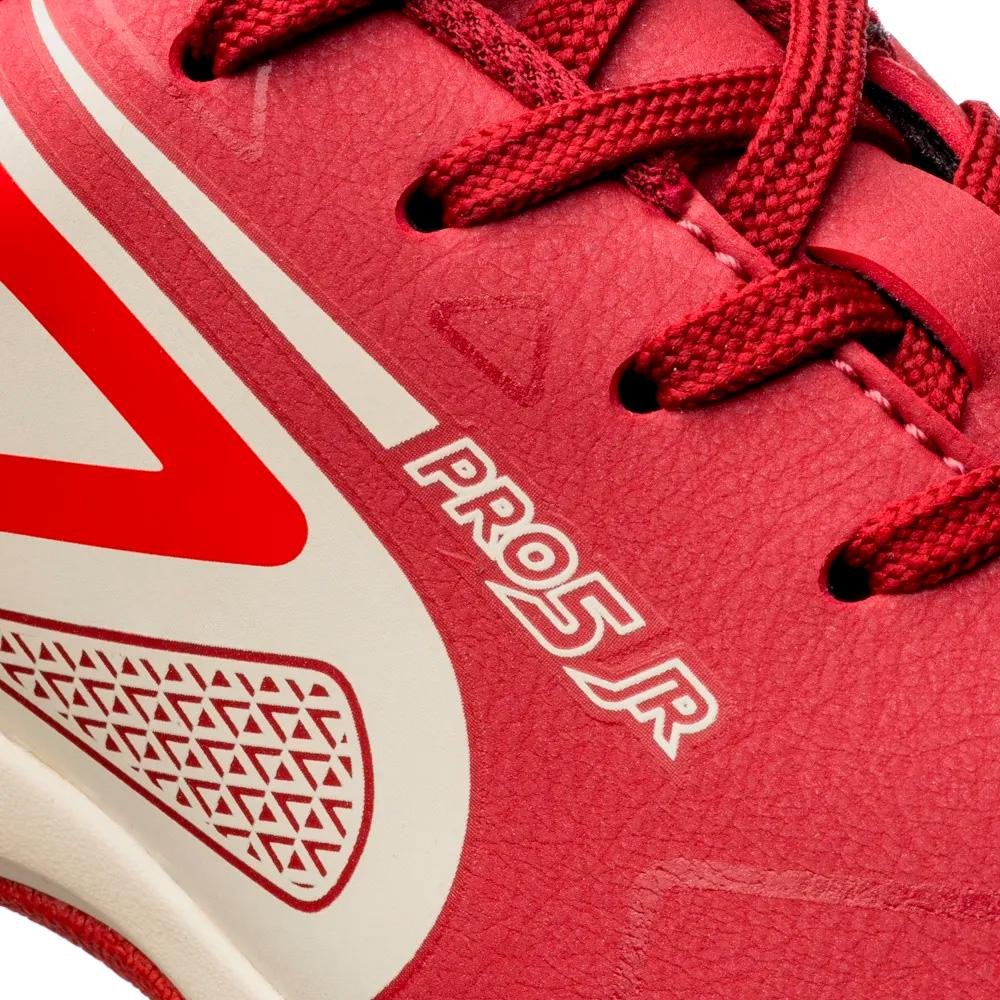 Chuteira Futsal Umbro Pro 5 Jr Vermelho/Bege 7