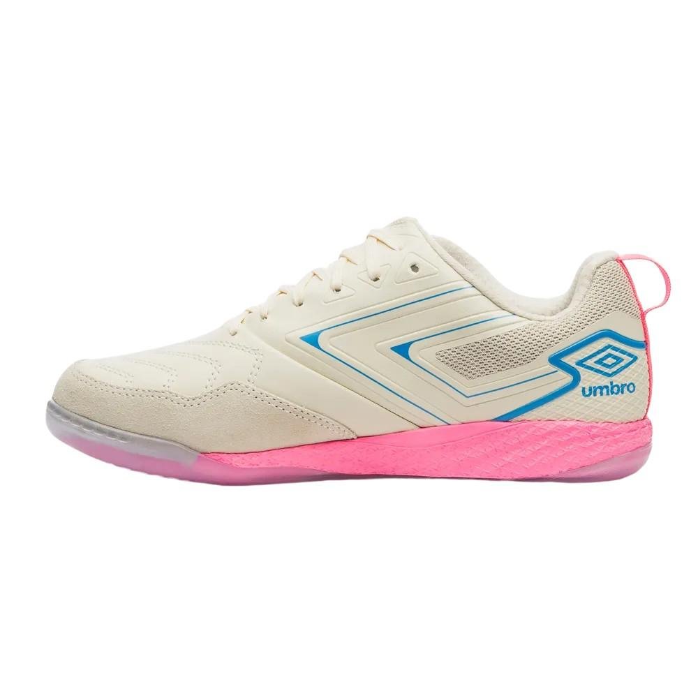 Chuteira Futsal Umbro Pro 5 Bump Infantil Bege/Azul 3