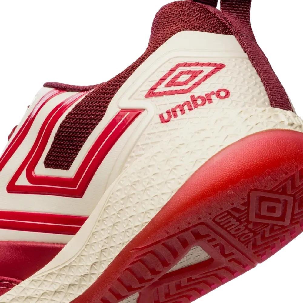 Chuteira Umbro Pro 5 Bump Vermelho/Bege 4