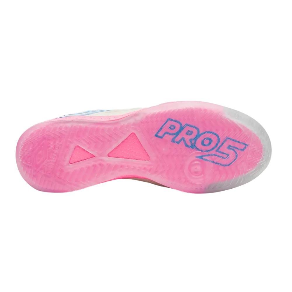 Chuteira Umbro Pro 5 Bump Bege/Azul 5