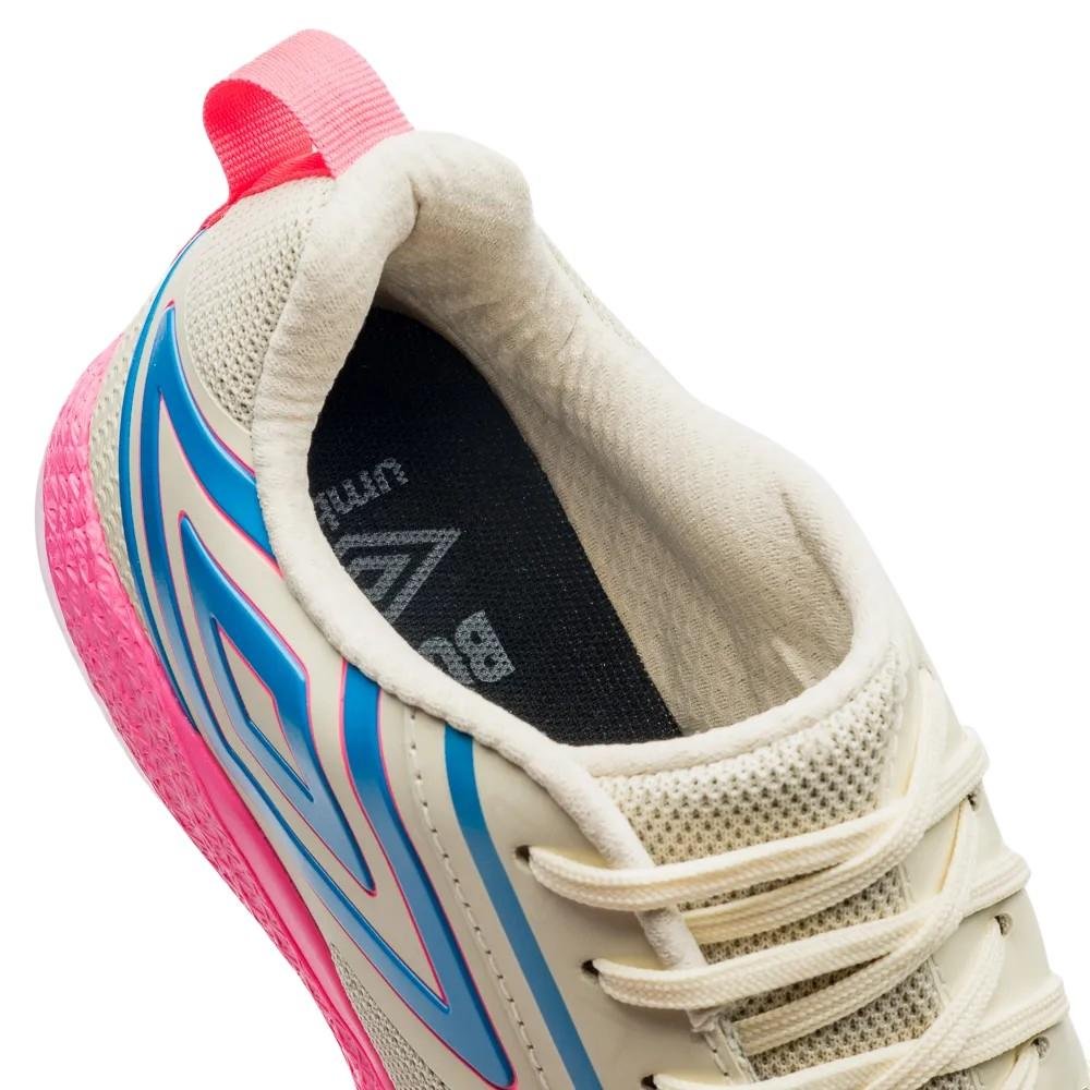 Chuteira Umbro Pro 5 Bump Bege/Azul 8