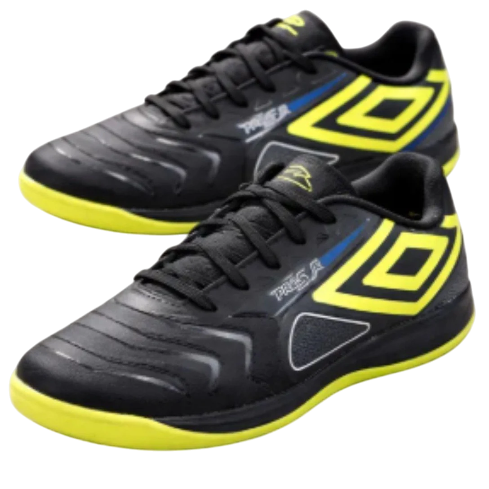 Chuteira Futsal Umbro Pro 5 Infantil Preto/Verde 2