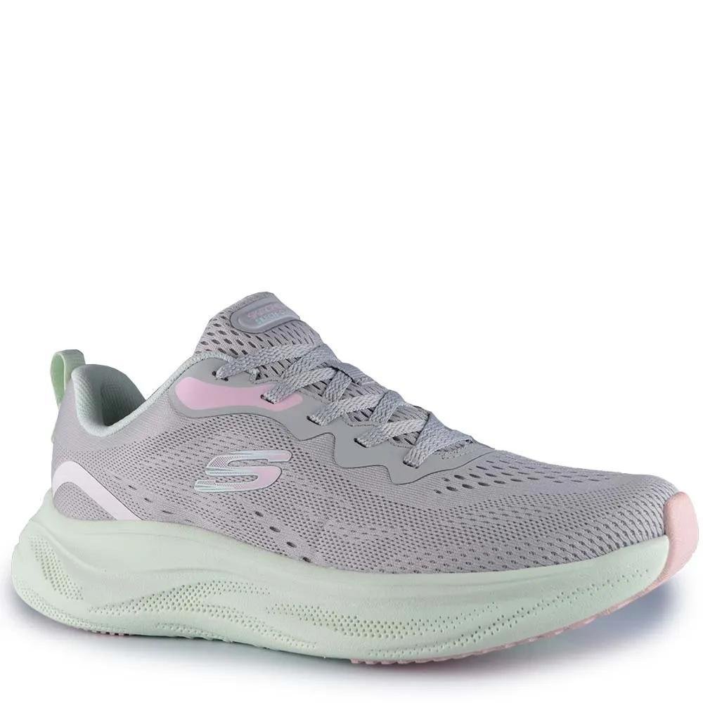 Tênis Skechers Cloud Cinza/Rosa 9