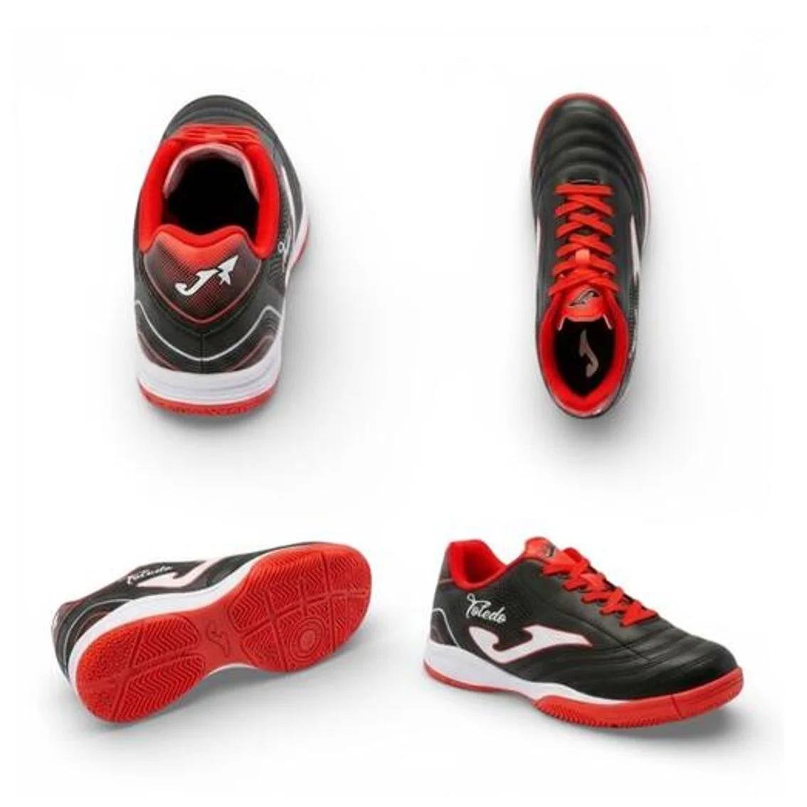 Chuteira Futsal Joma Rebound 2601 Preto/Vermelho 3