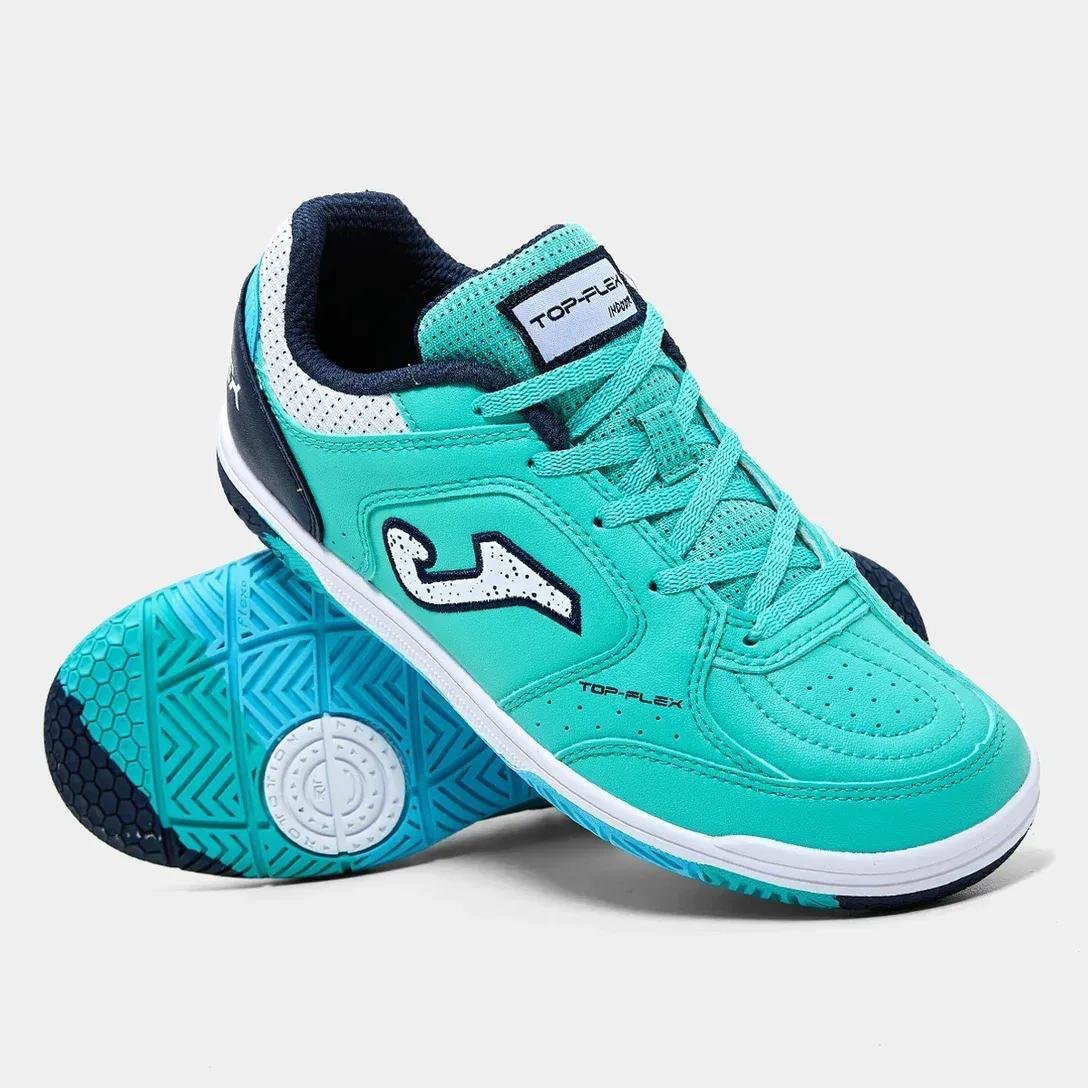 Chuteira Futsal JomaTop Flex Júnior Azul 2