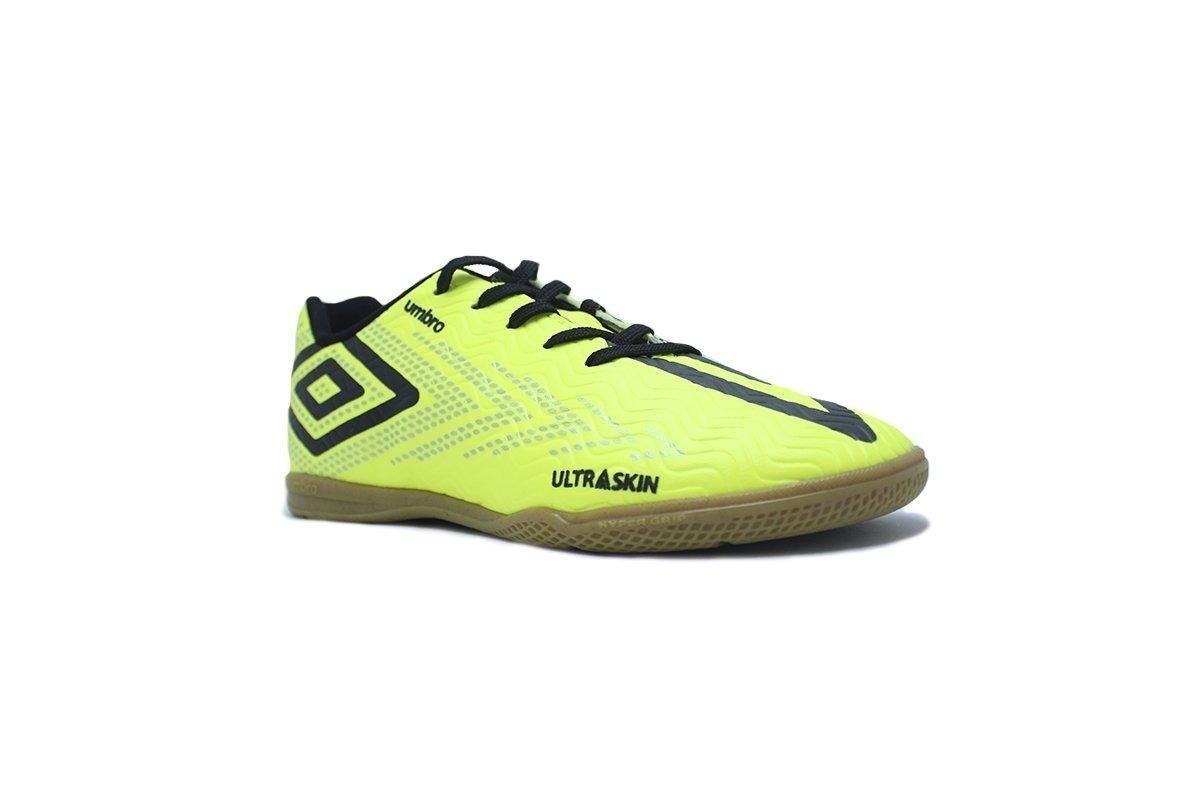 Chuteira Futsal Umbro Ultraskin Jr Infantil Verde/Preto 2