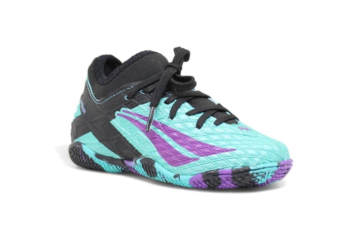 Chuteira Futsal Penalty RX Locker Kids Verde/Rosa 2