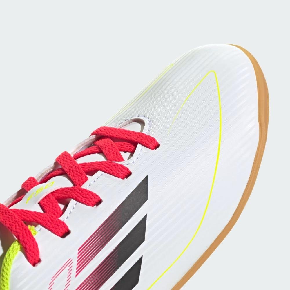 Chuteira Futsal Adidas F50 Branco/Vermelho 9