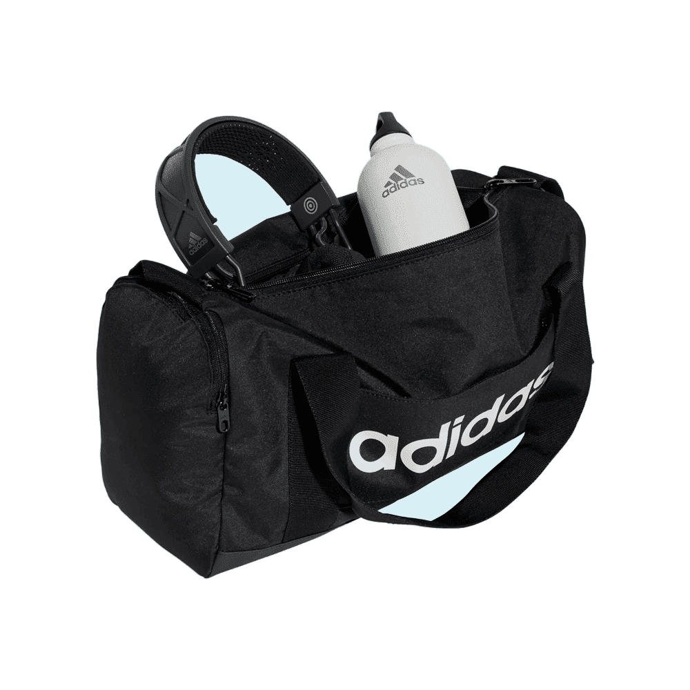 Bolsa Adidas Duffel Linear Extra Small Preto 4