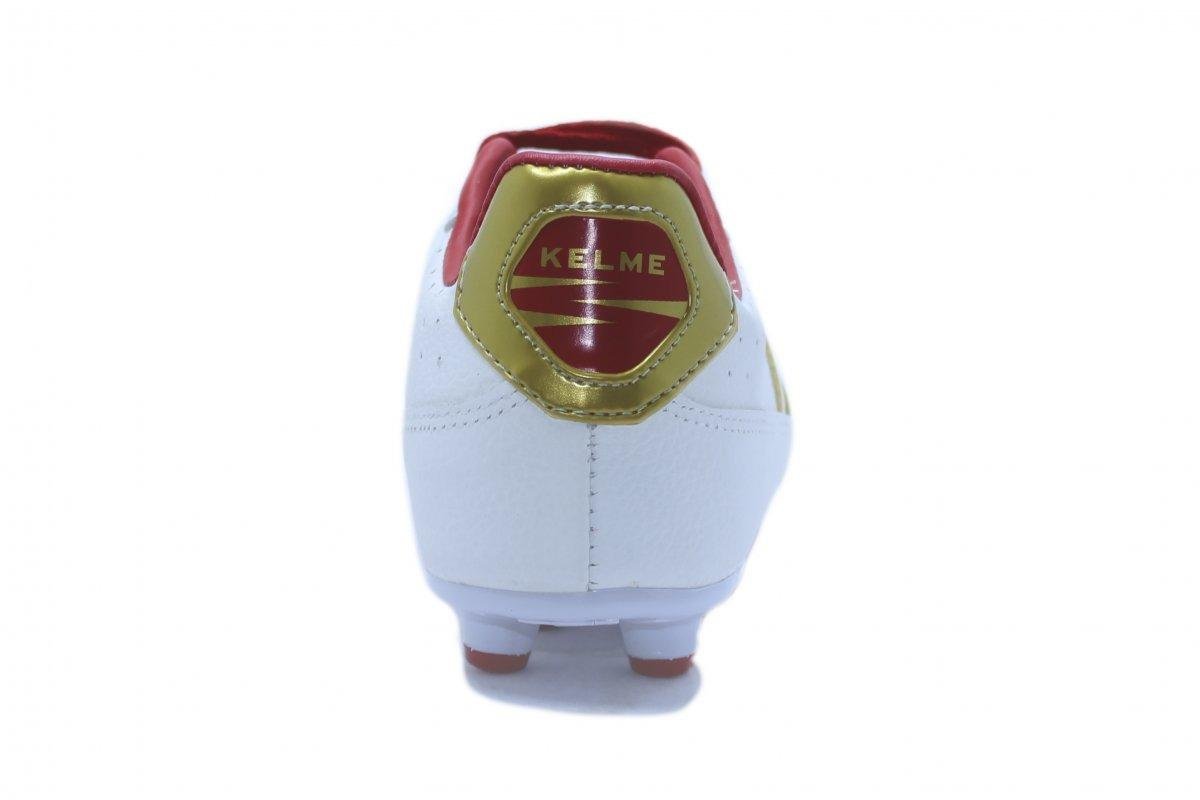 Chuteira Campo Kelme Flamenco Branco/Dourado 3