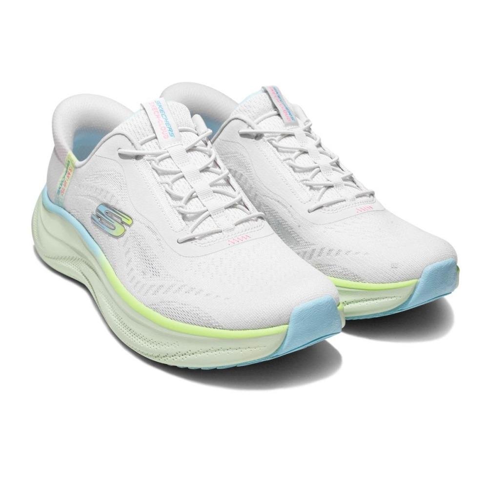 Tênis Skechers Cloud Perfectly Plush Roxo/Amarelo 2