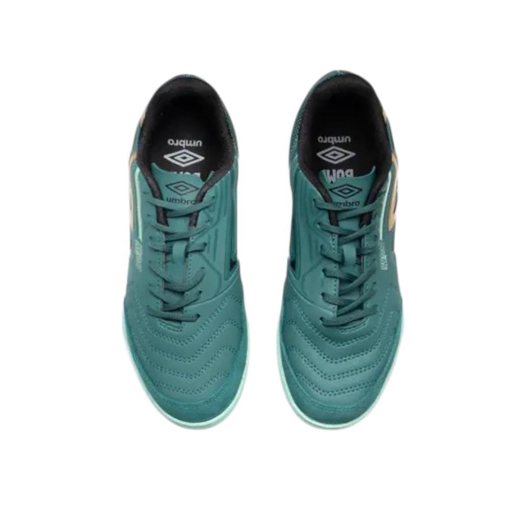 Chuteira Futsal Umbro Pro 5 Bump Verde/Dourado 4