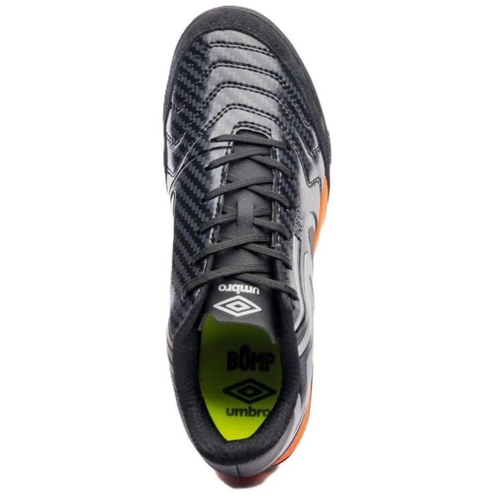 Chuteira Society Umbro Pro 5 Club Preto/Laranja 4