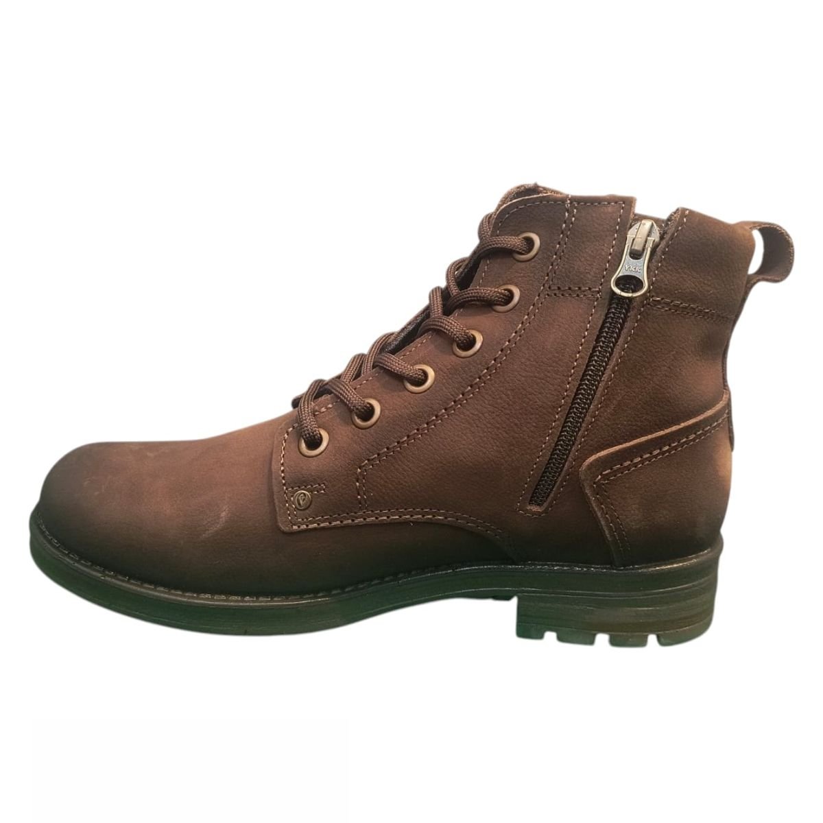 Bota Masculina em Couro com Zíper Pegada Rustic 181305 Marrom Marrom 3