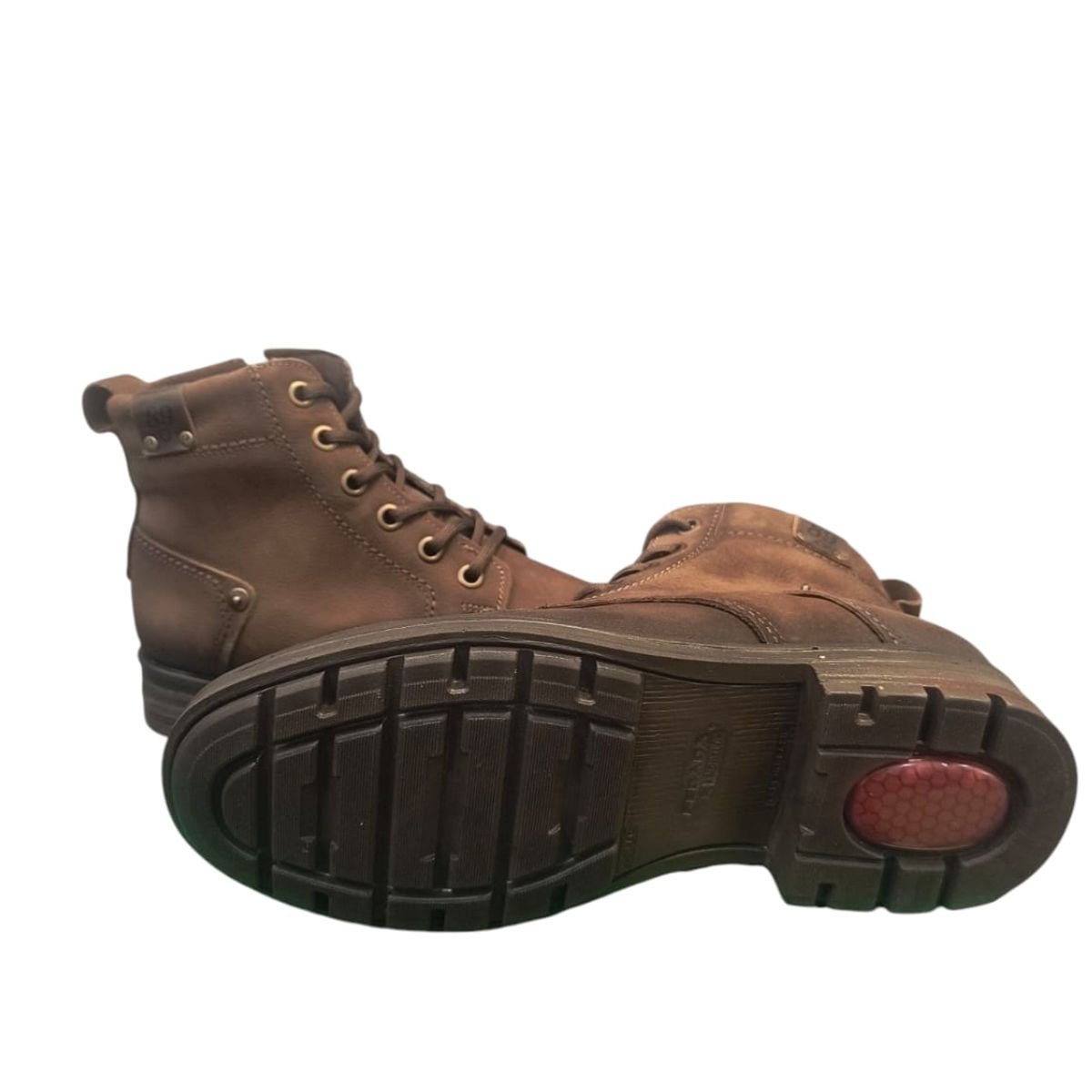 Bota Masculina em Couro com Zíper Pegada Rustic 181305 Marrom Marrom 4