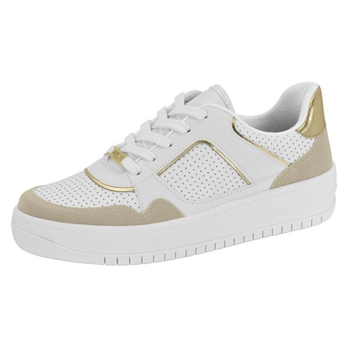 Vizzano Tenis Fem 1389114 Branco Branco/Bege/Dourado 2