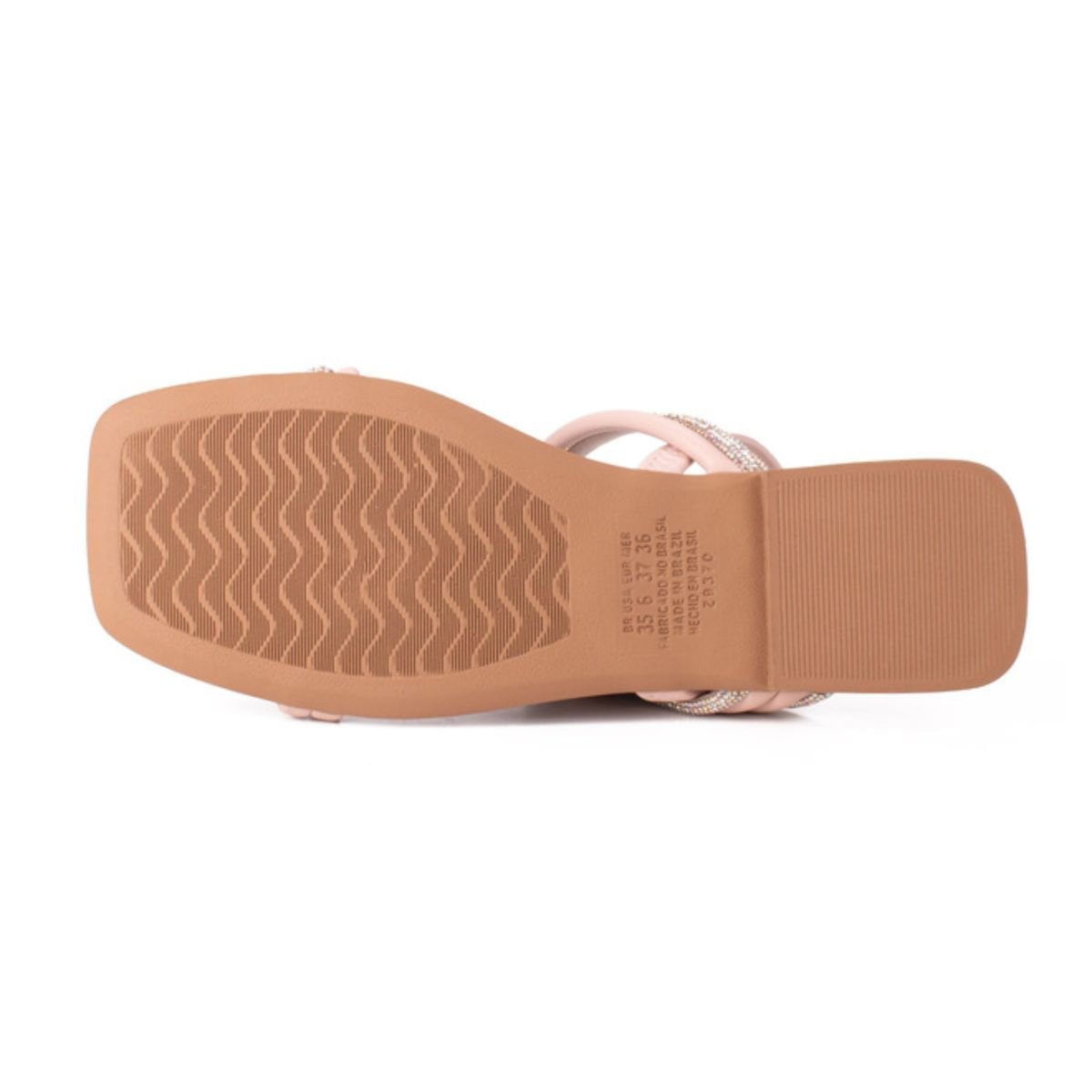 Sandália Feminina Dakota Y7901 Rasteira Com Brilho Detalhe Nó Rosé 6