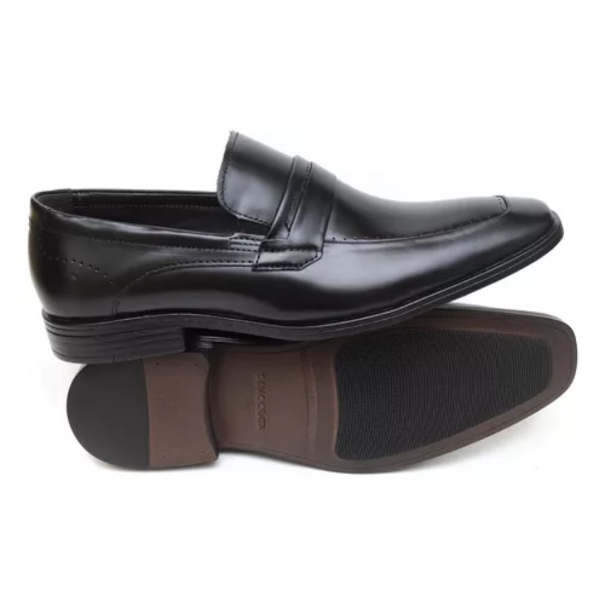 Sapato Social em Couro Masculino Democrata Metropolitan 055202P Preto Preto 4