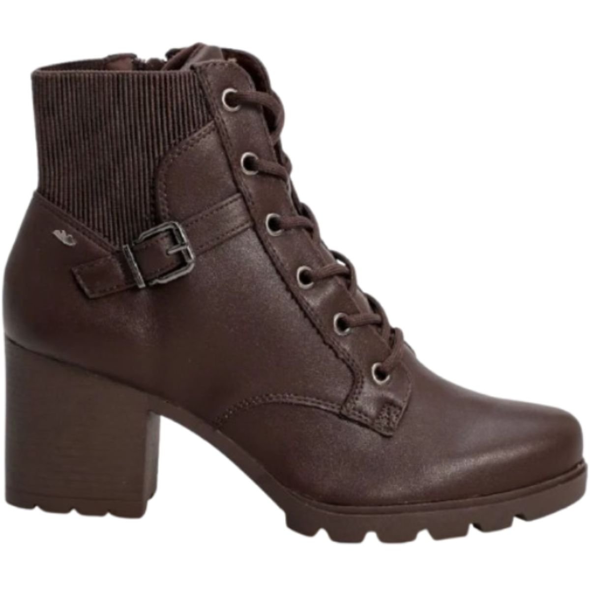 Bota Coturno Feminina Dakota de Salto Bloco G9541 Marrom Marrom