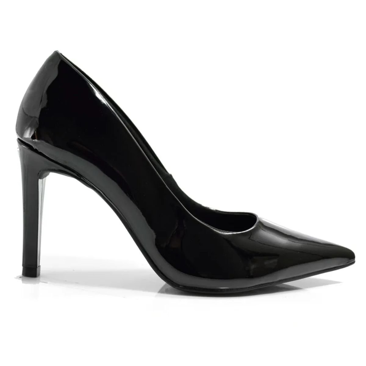 Scarpin Feminino em Verniz Via Marte 045001 Preto Preto 1