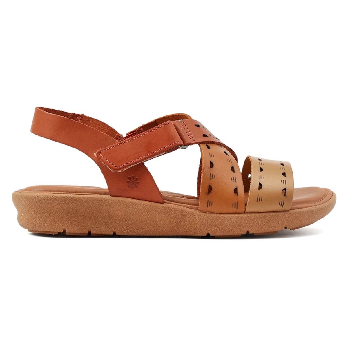 Sandália em Couro New Face Nuts Mix 39518 Marrom