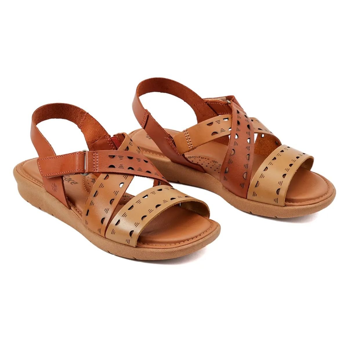 Sandália em Couro New Face Nuts Mix 39518 Marrom Marrom 2