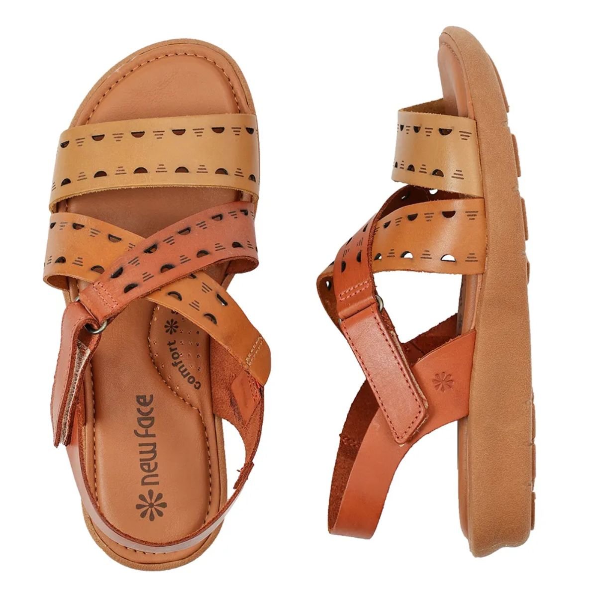 Sandália em Couro New Face Nuts Mix 39518 Marrom Marrom 3