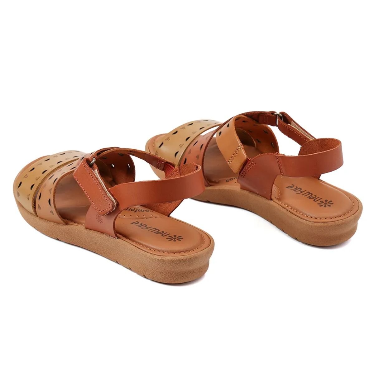 Sandália em Couro New Face Nuts Mix 39518 Marrom Marrom 4