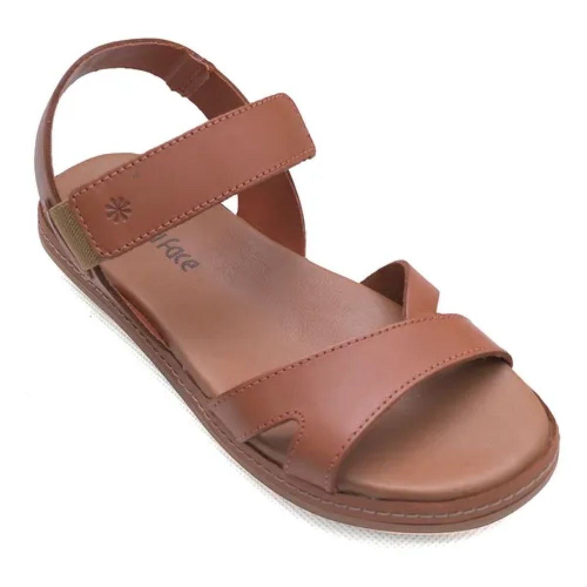 Sandália Flats em Couro New Face 21834 Marrom Marrom 2